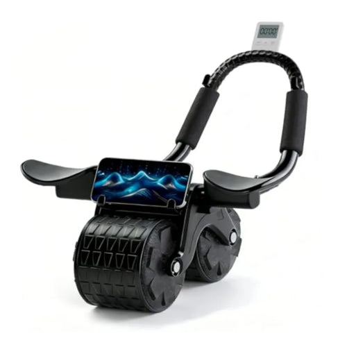 2026 New Ab Roller Wheel with Timer Knee Mat Automatic Rebound Abdominal Wheel with Elbow Support Ab Workout Equipment for Stre